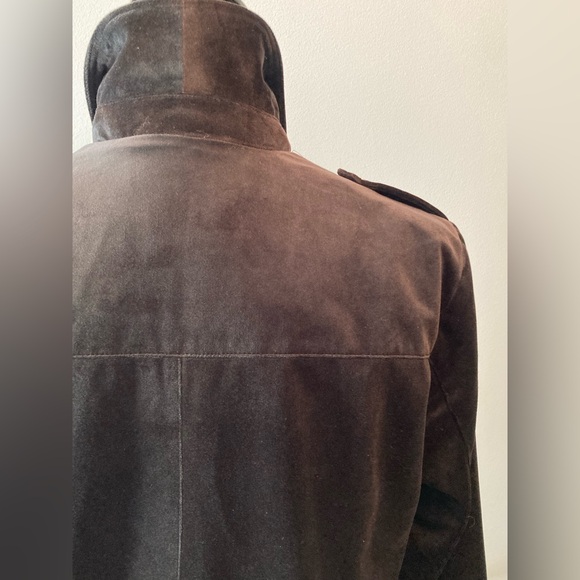 NWT LC Lauren Conrad Black Sueded Moto Jacket Collar Zippered Black Moto Coat - Picture 9 of 13